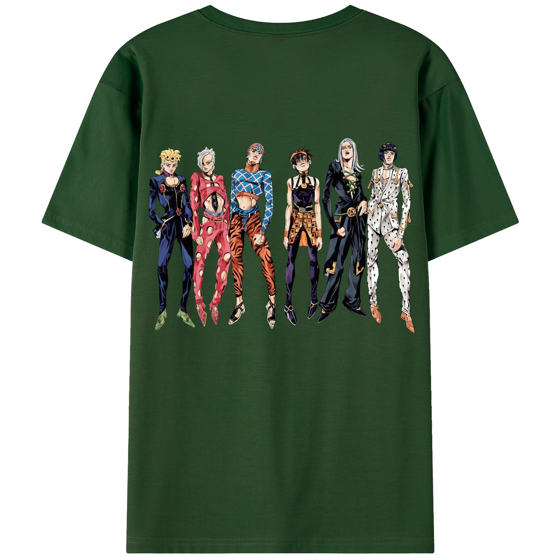 （画像用） ジョジョの奇妙な冒険 JoJo's Bizarre Adventure 綿100％半袖Tシャツ（背面プリント）